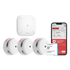 X-Sense FS31 Wi-Fi Smart Smoke Alarm System with Base Station & 3 Alarms