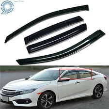 For Honda Civic Sedan 2016-2020 Smoke Window Visor Sun Rain Guard Vent Shade