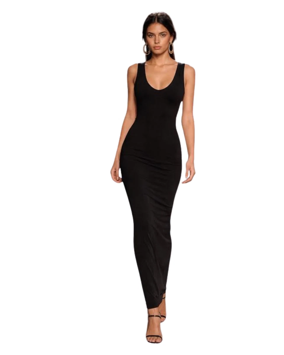 maxi satin champagne dress Drape Neck Maxi Satin Dress / Champagne – Style Cheat