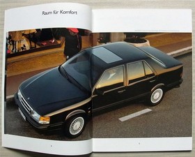 SAAB 9000 Car Range Sales Brochure For 1990 #253252 GERMAN TEXT CD TURBO 16 CDi+