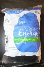 L'eggs Sheer Energy Medium Support Leg  Sheer Pantyhose  6 Pack Size A Black 17