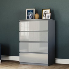Modern High Gloss Chest of Drawers Bedside Bedroom Furniture