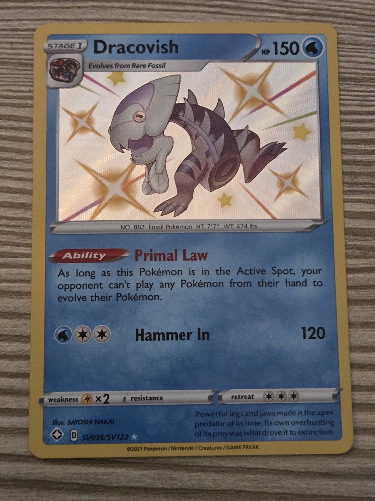 Dracovish Holo Shiny Holo Rare #SV036/SV122 Shining Fates: Shiny Vault NM