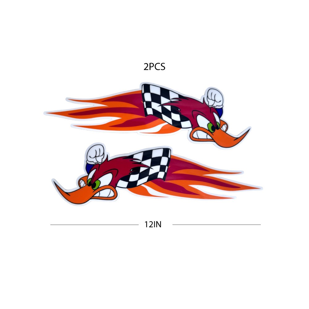 Woodpecker Sticker Decal Woody 12in Bumper Motocross Weather Proof