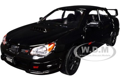 SUBARU IMPREZA WRX STI BLACK 1/24 DIECAST MODEL CAR BY