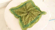 100% Cotton Bandana Head Wrap, Hand Block Printed Cotton Bandana, 21X21 Inch
