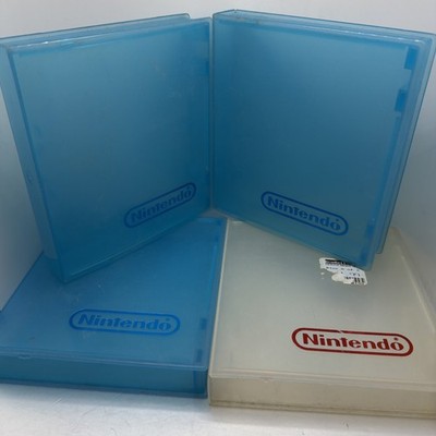LOT OF 4 Official Nintendo NES EMPTY Hard Clear Storage Clamshell CASES READ