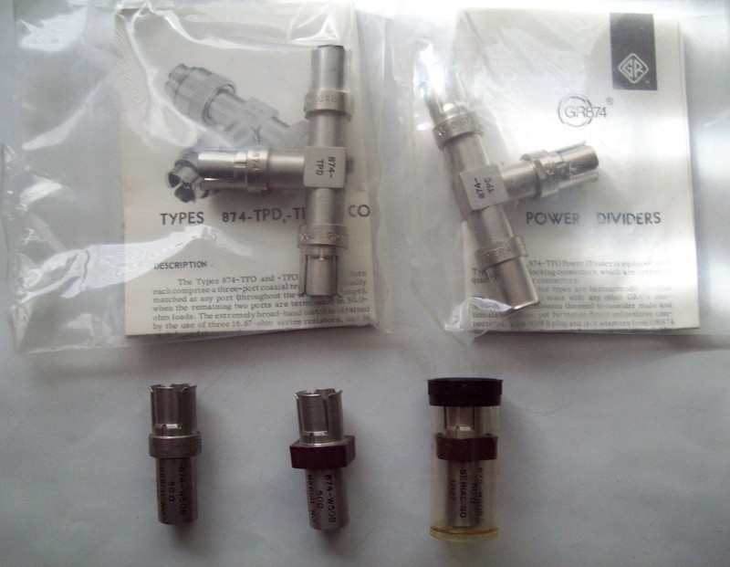 Set (#2) 50 Ohm Coaxial Components, new, vintage, made by General Radio, USA  