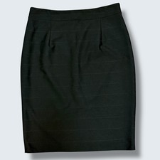Black Pencil Skirt Size 14 Stretch Knee Length Lined Career Work