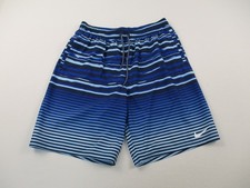 Nike Swim Trunks Fade Stripe Volley Blue Swimsuit Shorts Men s Size Medium