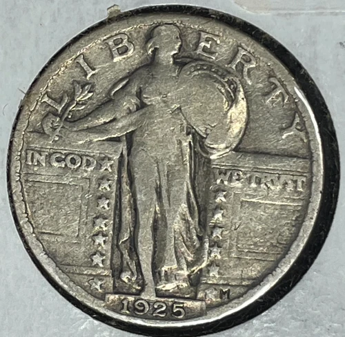 1925 STANDING LIBERTY SILVER QUARTER ~ VF ~ NICE COIN