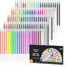 Gel Pen Refills,  120 Colors (No Duplicates) Gel Pen Refills, 7 Color Types for 