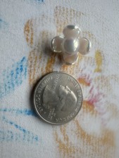GANSSIA 30pcs Flower Buttons For Sewing - 11.5mm (15/32") Translucent Black, For Crafts & Clothing