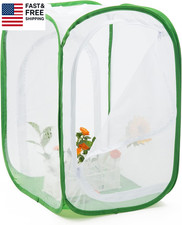 Two Doors Monarch Butterfly Habitat, Insect Mesh Cage, Caterpillar Enclosure Ter