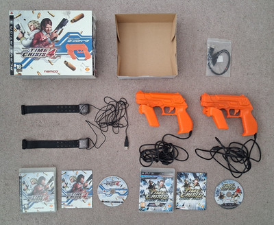 NAMCO G-CON 3 GUN X 2 BOXED PS3 SPIEL TIME CRISIS 4 & RAZING STORM