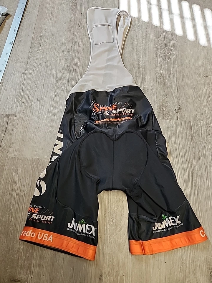 Culotte con tirantes de ciclismo gigante acolchado 1 pieza logotipo Colorado negro grande para hombre Foto 4 de 4