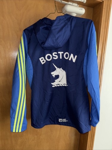 ADIDAS RUNNING 2022 BOSTON MARATHON FULL ZIP HOODED RACE OFFICAL JACKET (B38) - Picture 16 of 16