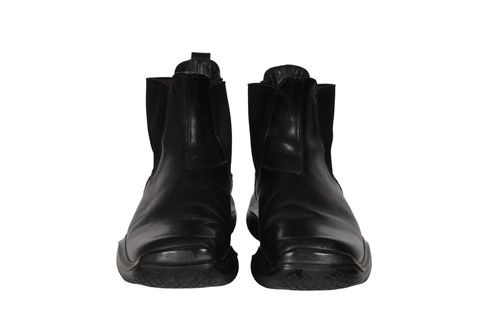 Prada Vintage Chelsea Boot US 8 UK 7 Black Leather Square Toe Mid Top AW99 - Bild 8 von 14