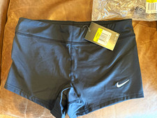 Nike Dri-FIT Women s Athletic Shorts Black Solid Poly Spandex 108720