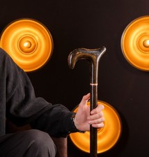 Aristocratic Stylish Mobility Aid, Wooden Walking Stick, Elegant Wood Cane