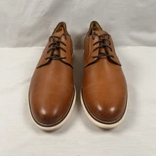 Johnston & Murphy Men Brown Leather Lace Up Oxford Plain Toe Shoes 11.5M