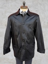 Vintage V2 Versace Leather Jacket Echtlederjacke Black 90s Designer Trench