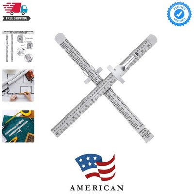 2 Pieces 6 Inch 15 cm Pocket Ruler Flexible Precision Stainless Steel Ruler w...