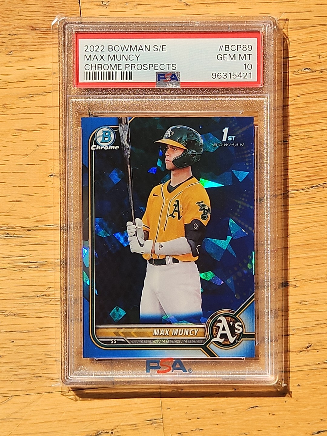2022 Bowman Sapphire Edition #BCP89 Max Muncy Chrome Prospects PSA 10