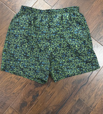 Vintage 90's Nike Men's Geometric All Over Print Swim Trunks Shorts Lined Large
