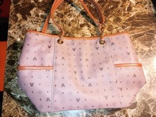 Disney Mickey Pattern Handbag Tote Faux Leath...