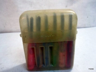toolmate Vintage set of 12 miniature screwdrivers scratch awl punch tool