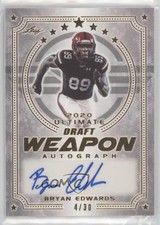 2020 Leaf Ultimate Draft Weapon Gold 4/30 Bryan Edwards #WA-BE1 Auto 7eo