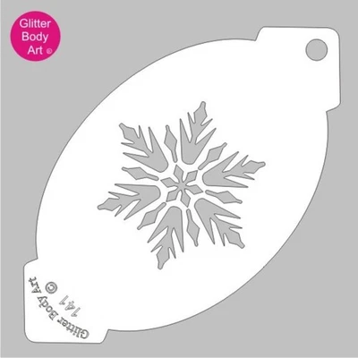 GLITTER BODY ART LTD snowflake Stencil Template 141 - Reusable Stencil face craft art stencil