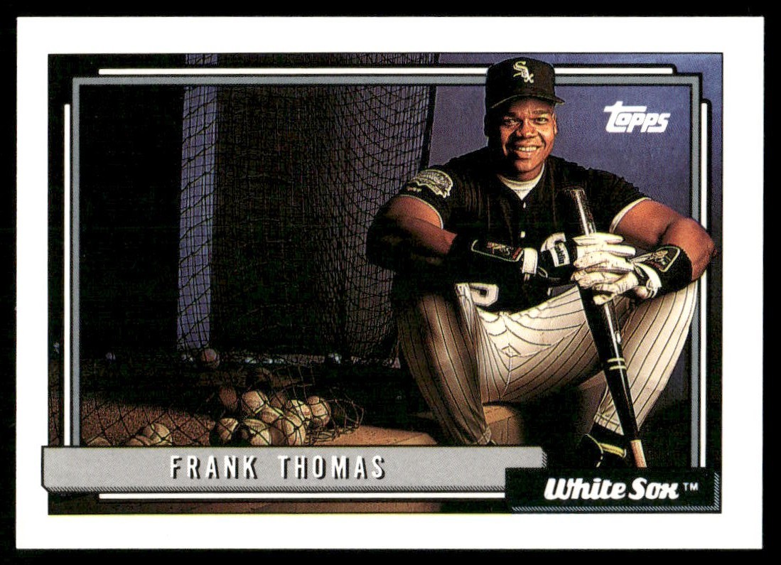 Frank Thomas #555 Baseball Cards 1992 Topps trading card — raw and PSA graded price guide