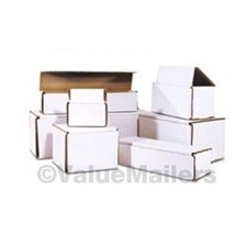 50 - 6 x 5 x 1 White Corrugated Shipping Mailer Packing Box Boxes