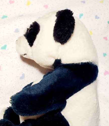 Roly Poly Panda Kalifornien weiches Stofftier Plüschtier 10 Zoll handgefertigt Korea Vintage - Bild 6 von 9