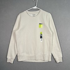 NWT Tek Gear Ultrasoft Fleece Sweater Womens XS Light Gray Ivory Sweatshirt