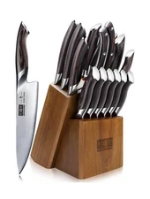 16-Piece Knife Set, Japanese AUS-10 Stainless Steel Kitchen Knife Set, Ultra ...