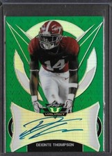 2019 Leaf Valiant DEIONTE THOMPSON Green Prismatic Auto RC 30/75 Cardinals S