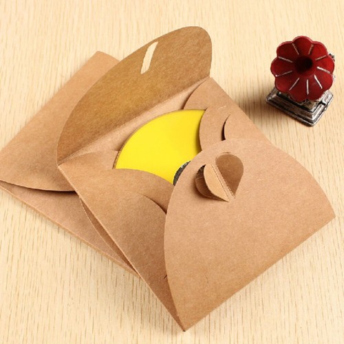 50 Pcs Retro -Umschlagstasche Baby CD-Hüllen Aus Papier CD-Umschlag Kraftpapier - Afbeelding 3 van 10