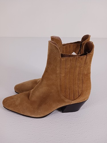 Nwt ZARA Western Bootie Suede Brown US 9 EU 39 New Chelsea Elderman Boots - 第 2/13 張圖片