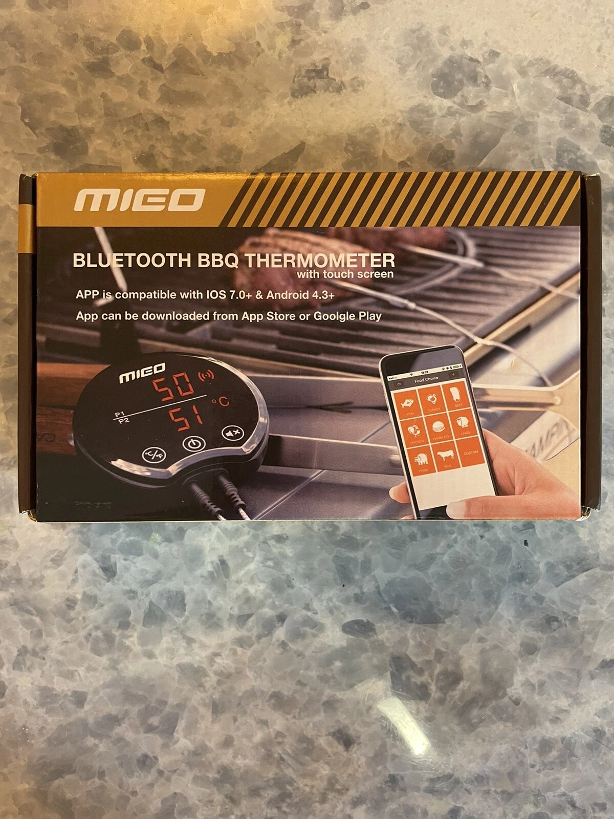 Bluetooth BBQ Thermometer with touch screen