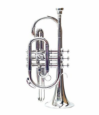 Sai Musical India, Cornet, Bb, nickel come with case and mouthpiece