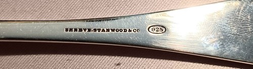 Beautiful Shreve Stanwood & Co. Early Sterling Huge Serving Fork- 10 3/4" Boston - Picture 4 of 4