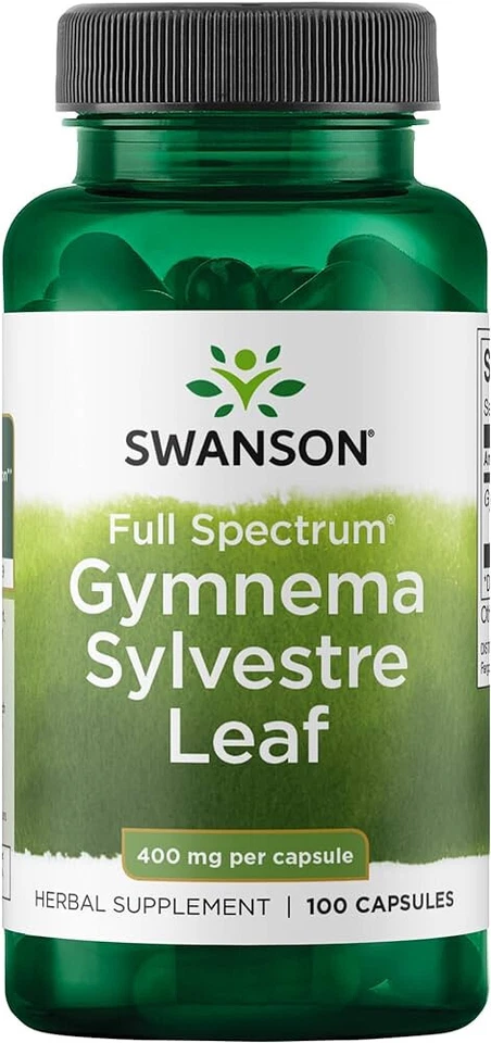 Swanson Gymnema Sylvestre Leaf 400mg Gurmar Ayurveda 100 Kapseln