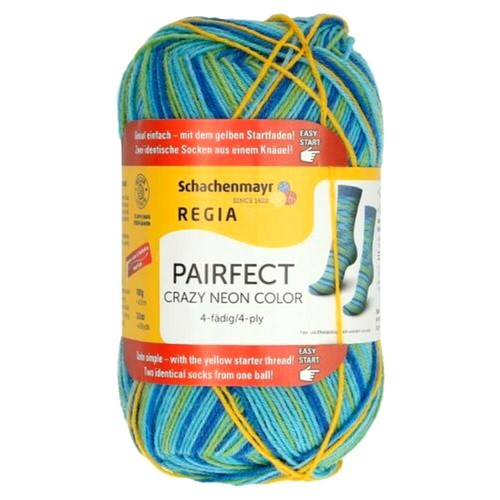 Regia ::Pairfect Rainbow #7144:: sock YARN Crazy Light Blue color - Picture 2 of 3