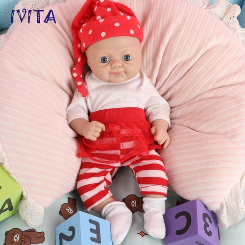 Cute 12" Lifelike Full Silicone Reborn Baby Doll Girl Newborn Kids Toys Gifts - Picture 8 of 12