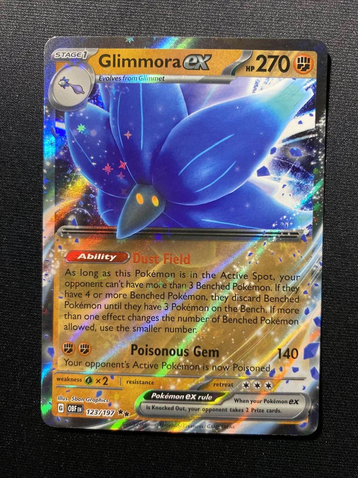 Carta Pokémon - Glimmet 121/193 - Obsidiana em Chamas - Copag