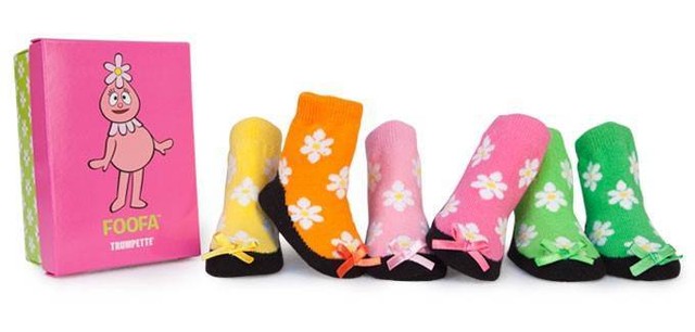 6 Pair TRUMPETTE Yo Gabba Gabba Foofa 0-12 month Baby Girl socks