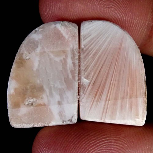NATURAL PINK SCOLECITE DESIGNER MIX PAIR CABOCHON LOOSE GEMSPAIR PK107 - Imagen 75 de 101